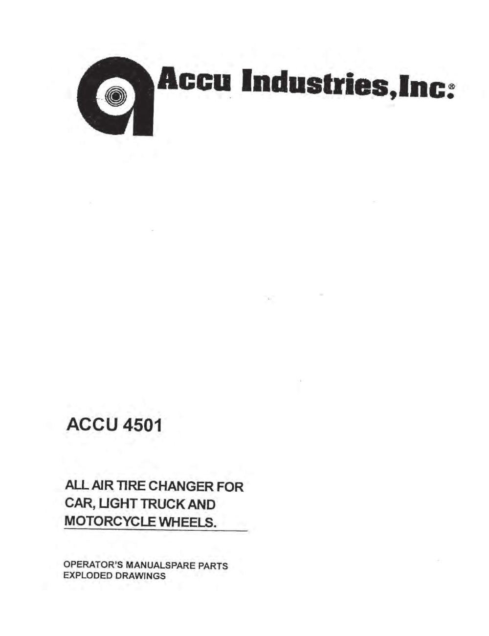 Accu-turn 4501 Parts