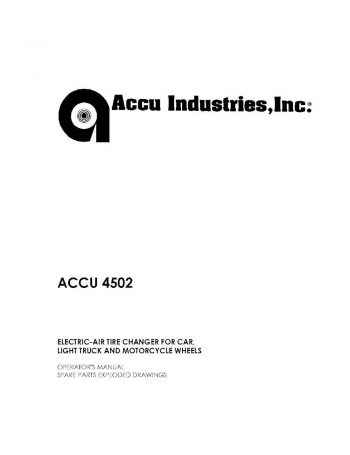 Accu-turn 4502 Parts