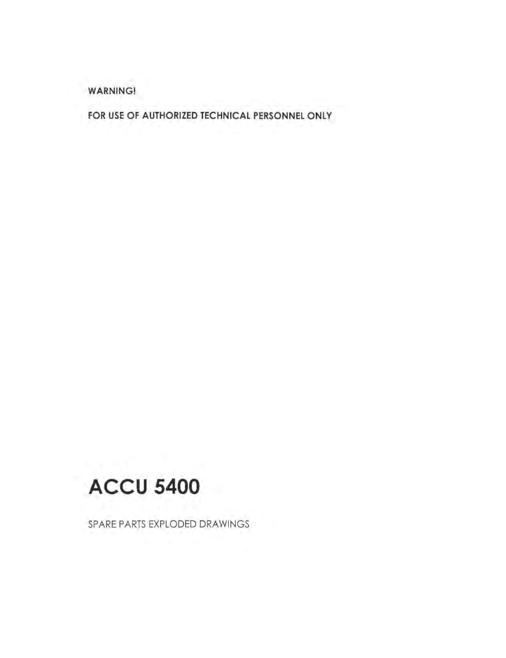 Accu-turn 5400 Parts