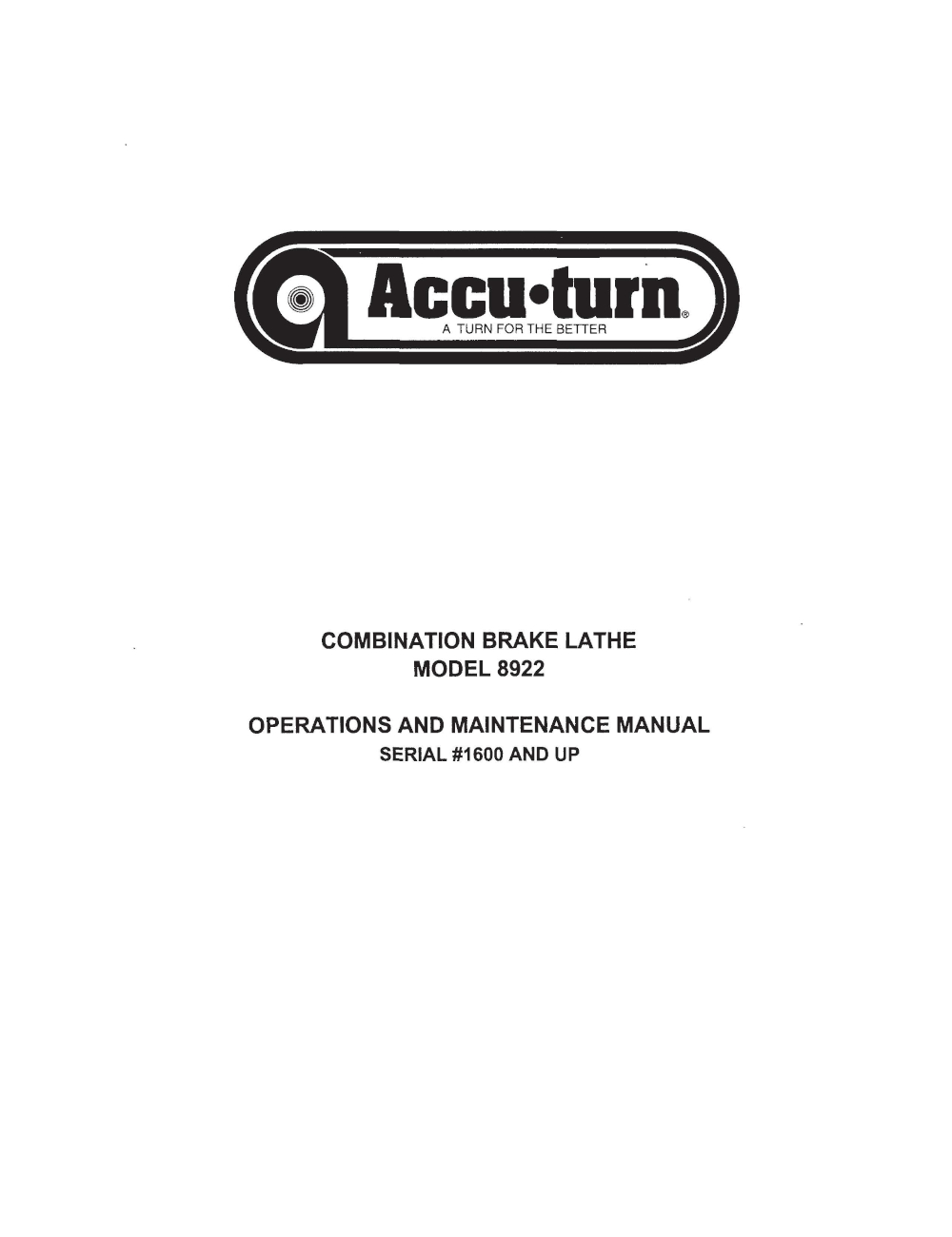 Accu-turn 8922 Parts
