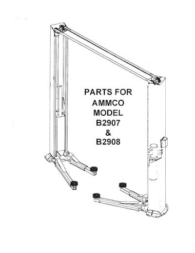 Parts for Ammco B2907 Lift