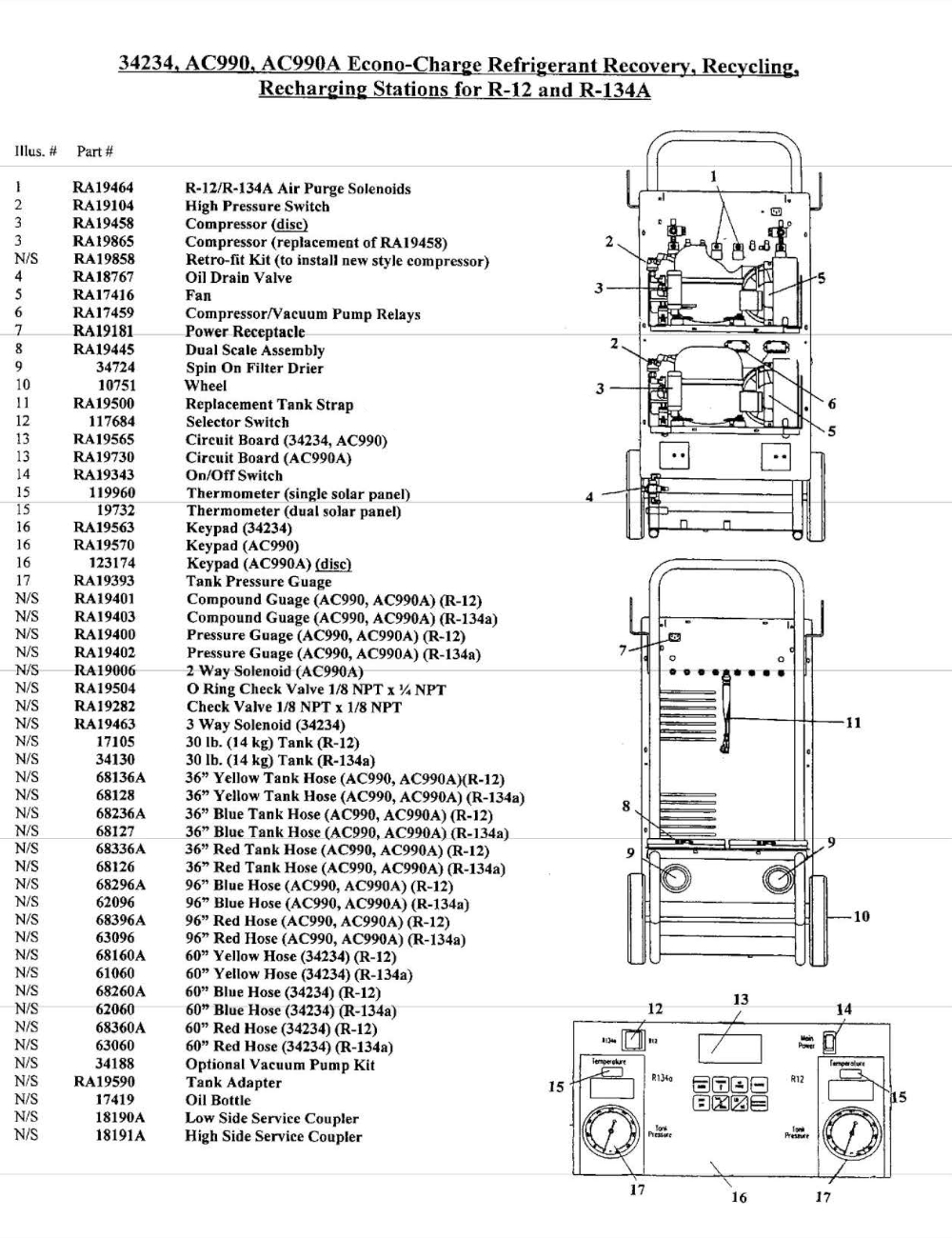 Robinair 34234 Parts