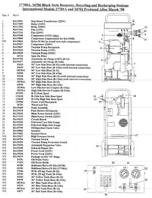 Robinair 17700A Parts